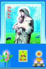 Tranh Lịch Tết Đón Xuân ĐỨC MẸ